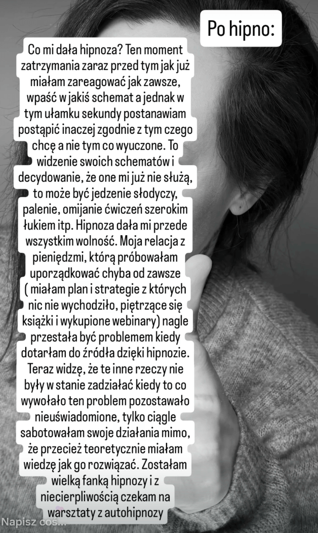 screen z opinią