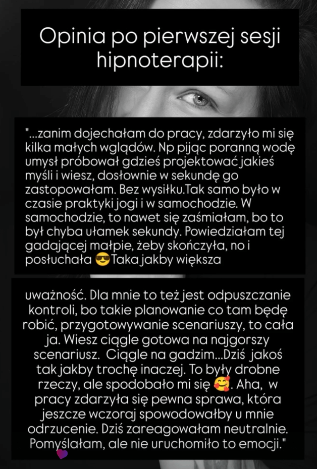 screen z opinią